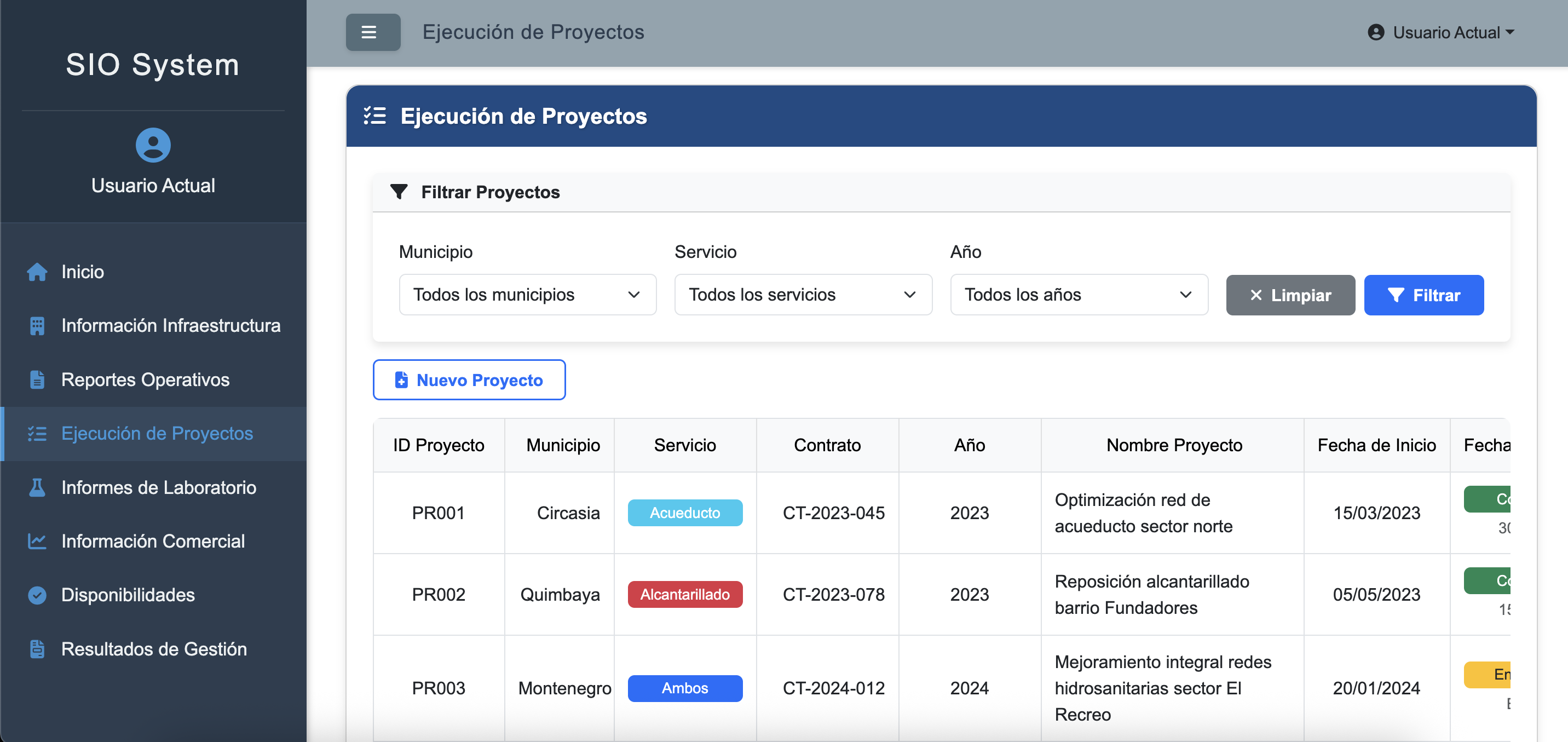 Sistema de Gestión SIO Ingeniería